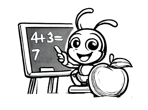 Ant at a chalkboard